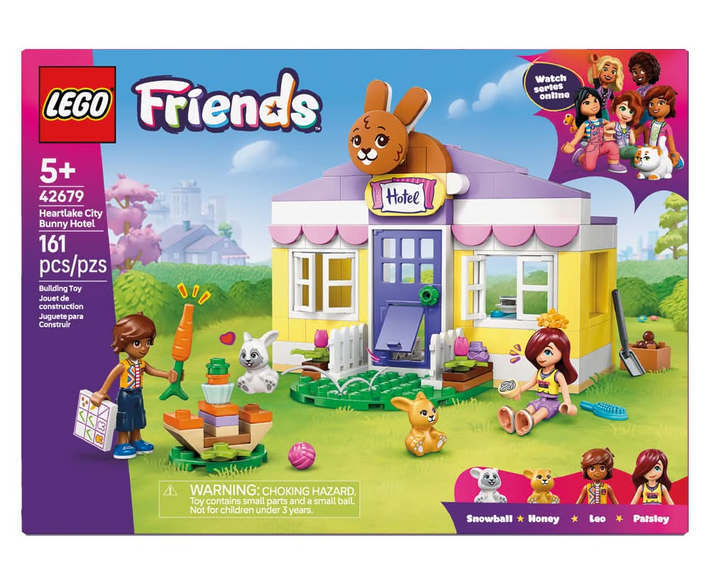 LEGO Friends Heartlake City Bunny Hotel Building Toy Set Ages 5+ 42679 (161 ct)