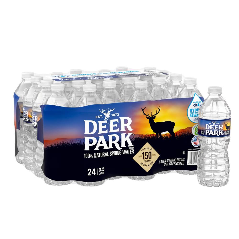 Deer Park 100% Natural Spring Water Plastic Bottle 24 ct, 16.9 oz