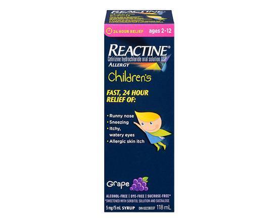 REACTINE CHILDRENS GRAPE 118 ML