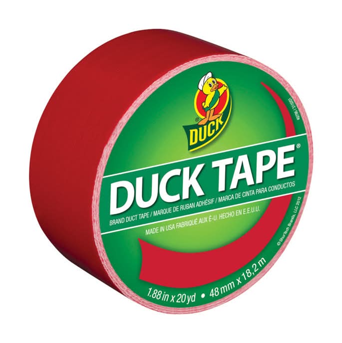 Duck 1.88 In. W X 20 Yd L Red Solid Duct Tape