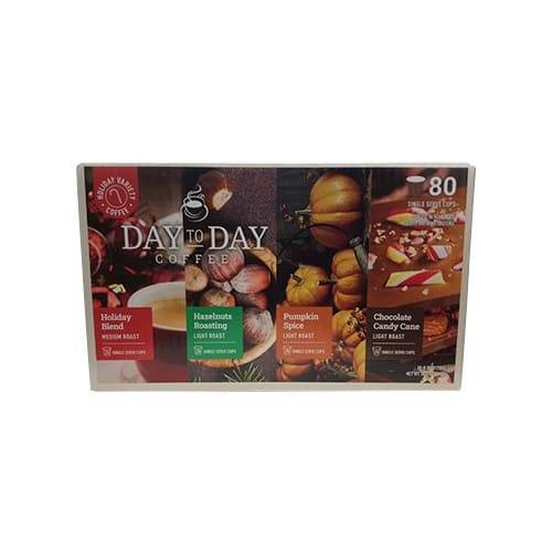 Day to Day Holiday Variety pack Single Serve Coffee Pods (1.76 lbs, 80 ct)