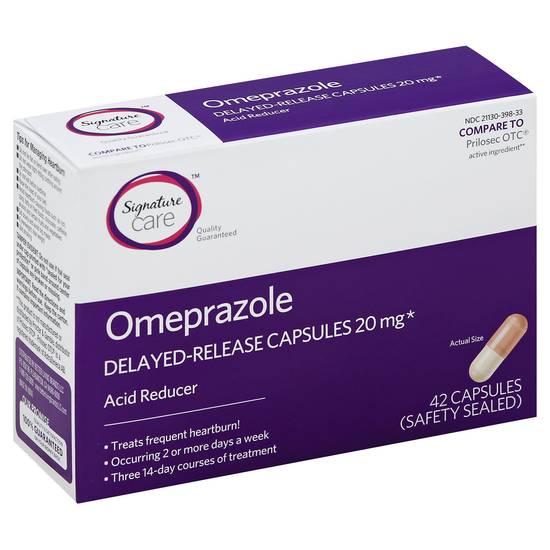 Signature Care Omeprazole Delayed Release Acid Reducer 20 mg (42 ct)