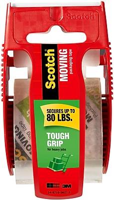 Scotch Tough Grip Clear Moving Packing Tape With Dispenser