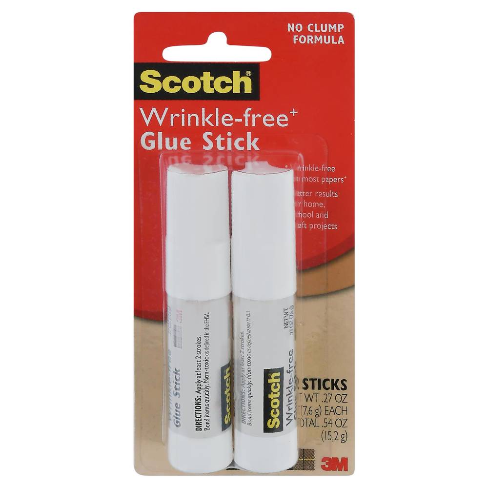 Scotch Wrinkle-Free No Clump Formula 3m Glue Sticks