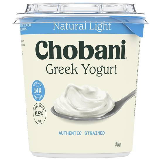 Chobani Plain 0.5% Fat Greek Yogurt 907g