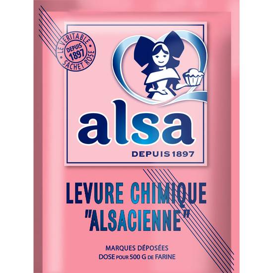 Levure chimique Alsacienne ALSA - les 8 sachets - 88g