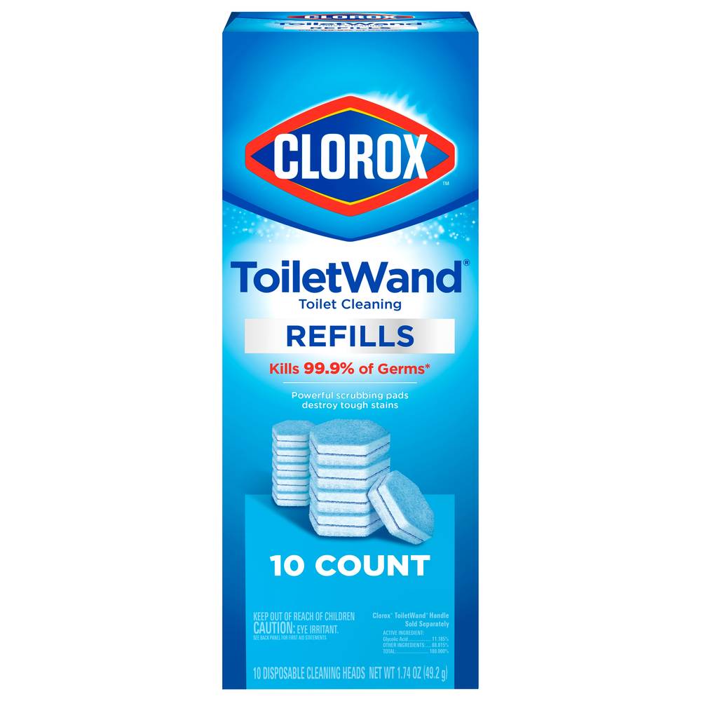 Clorox Toiletwand Refills Cleaning Disposable Wand Heads (10 ct)
