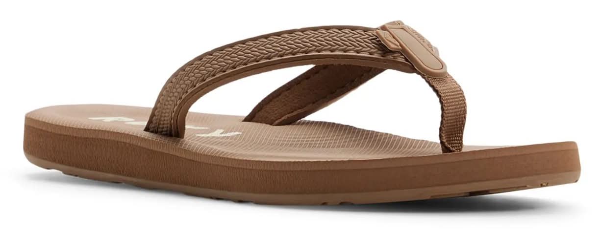 Roxy Tidepool Waterproof Flip Flop (Light Brown Medium - 7)