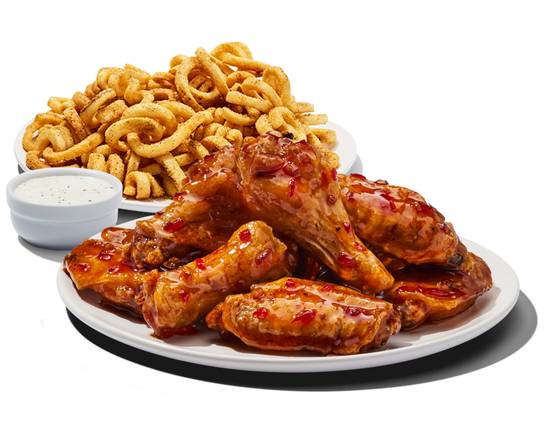 Naked Wings & Fries Basket