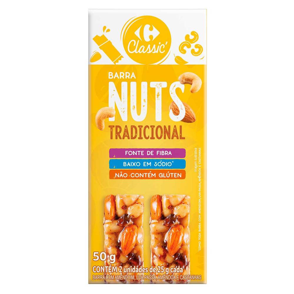 Carrefour barra nuts tradicional (50 g)