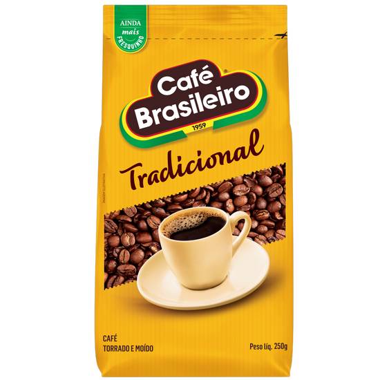 Café brasileiro café torrado e moído tradicional (250 g)