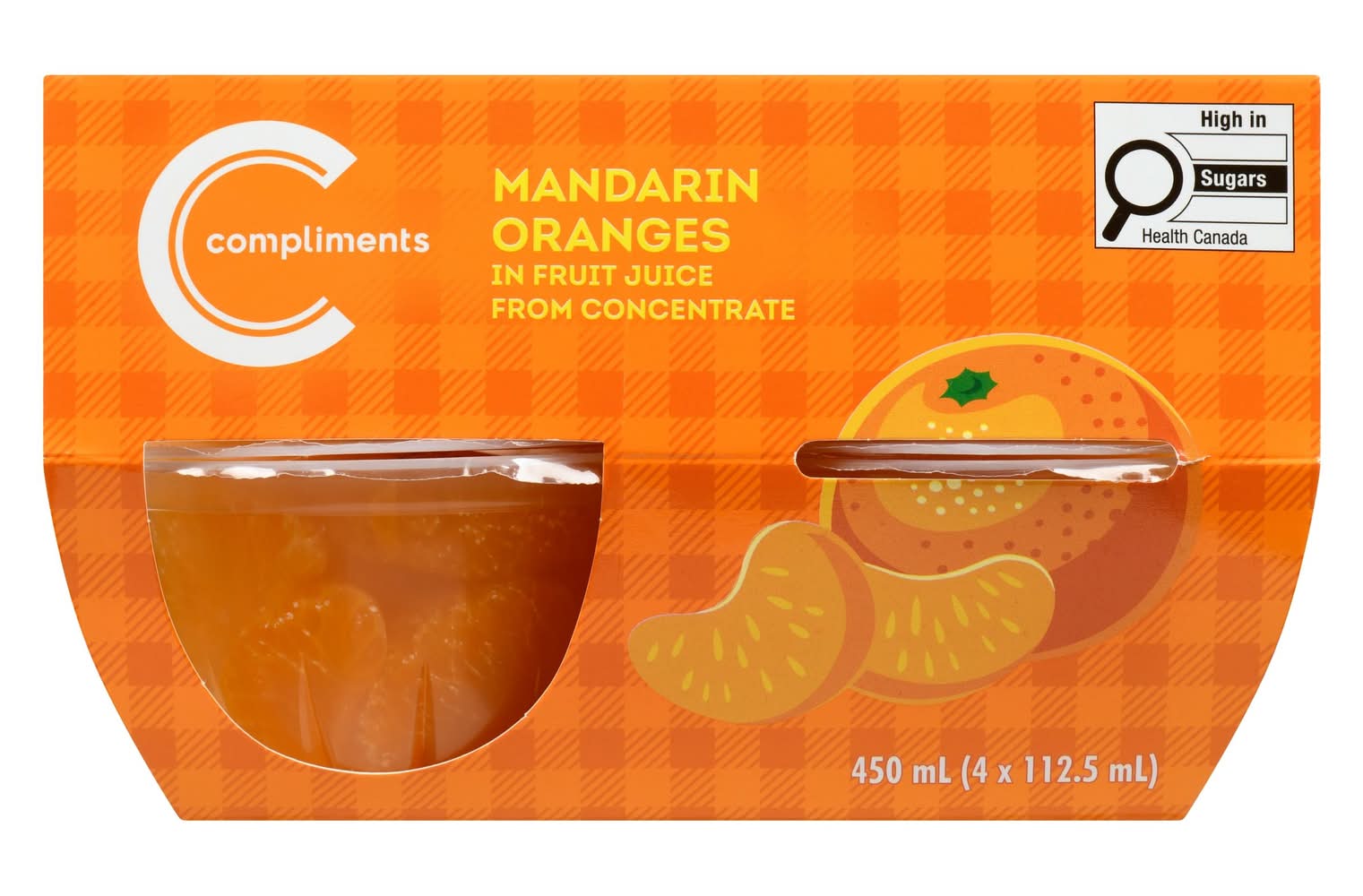 Compliments Mandarin Orange in Juice (450 ml, 4 ct)