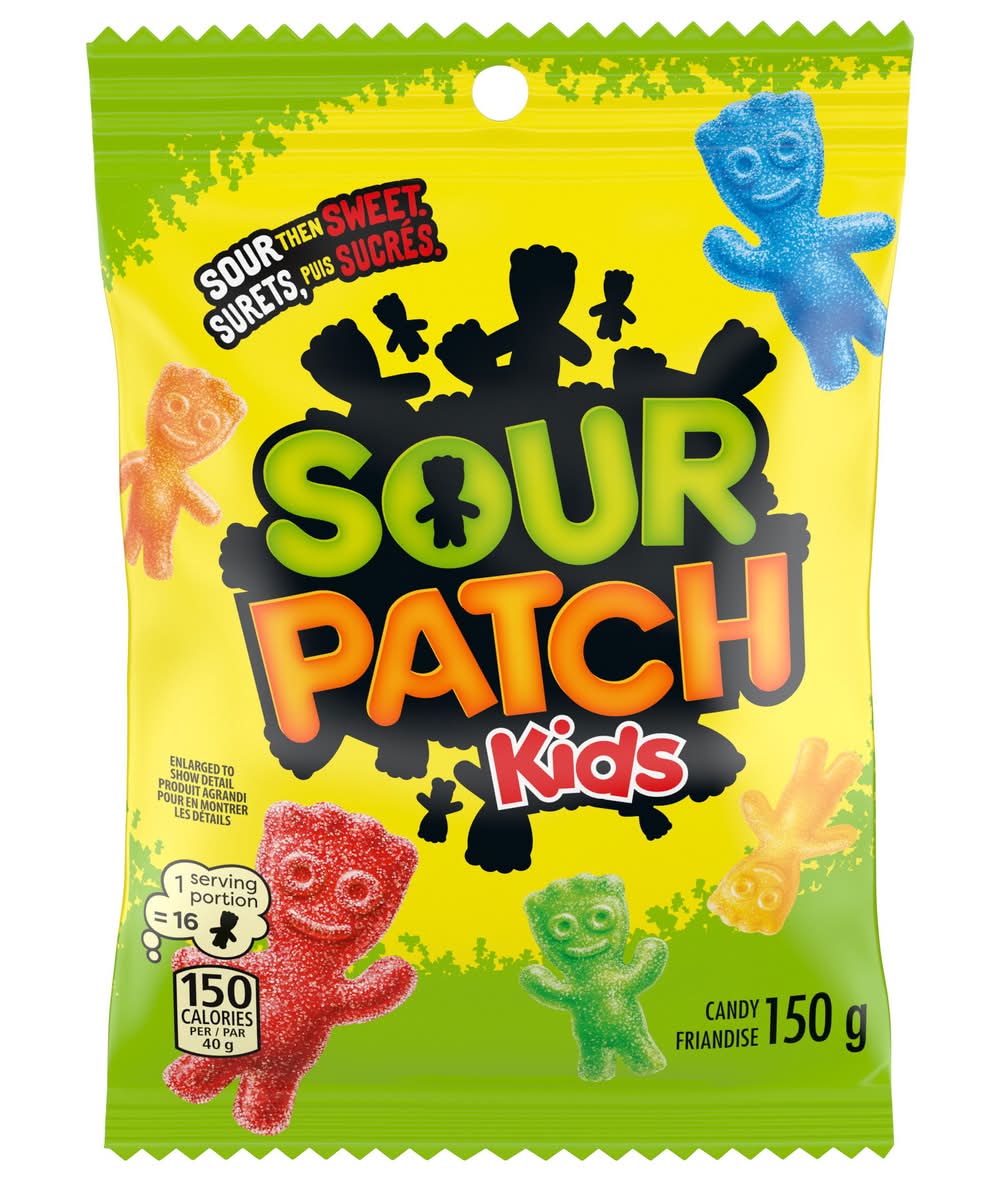 Sour Patch Kids Soft & Chewy Gummy Candy, Sour Then Sweet (150 g)