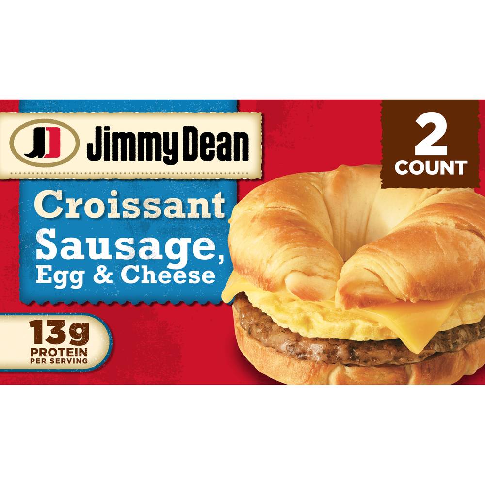 Jimmy Dean Croissant Sausage Egg & Cheese Sandwiches (9 oz, 2 ct)