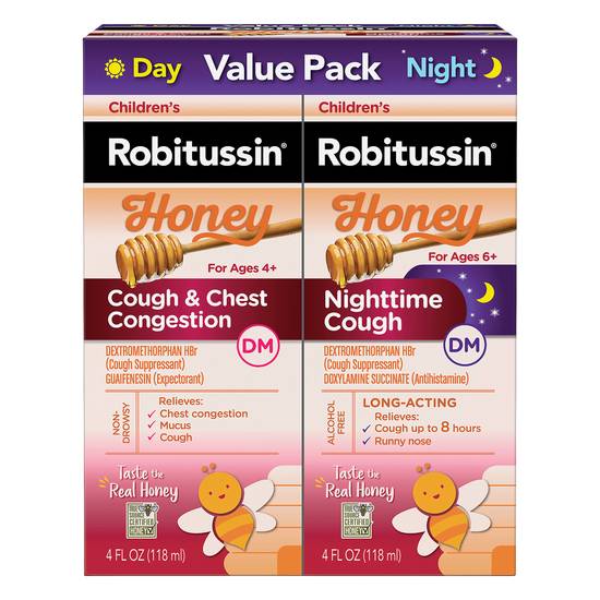 Robitussin Children's Honey Day & Night Cough Dm (2 ct)