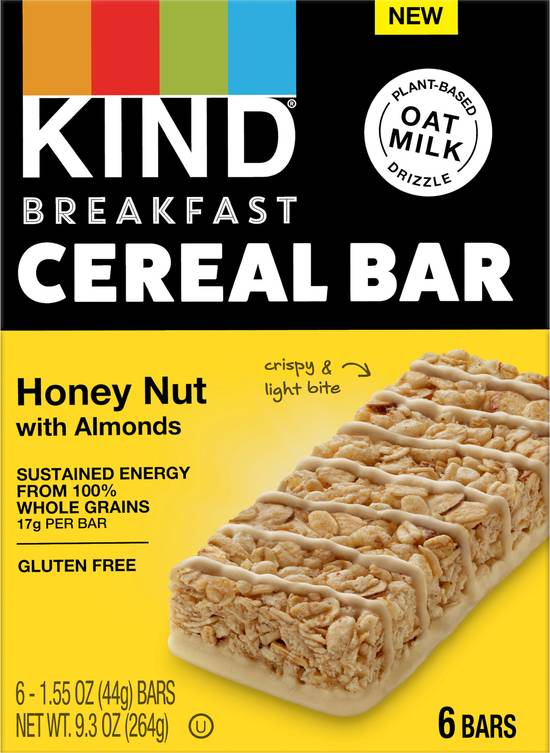 Kind Breakfast Cereal Bar (honey nut with almonds)