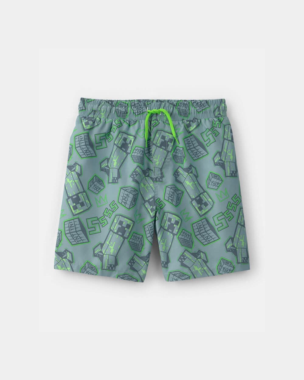 Boys Minecraft® Swim Trunks - Green - 7