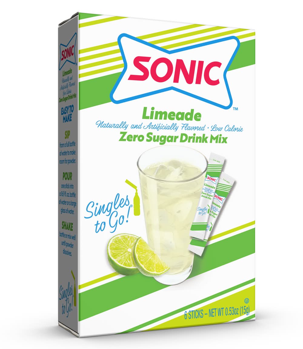 Sonic Zero Sugar Drink Stick, Limeade (0.53 oz, 6 ct)