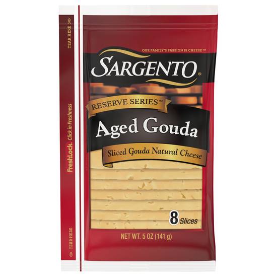 Sargento Reserve Series Sliced Aged Gouda Cheese (8 ct)