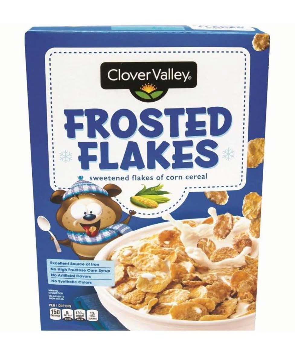 Clover Valley Frosted Flakes Cereal 13.5 Oz