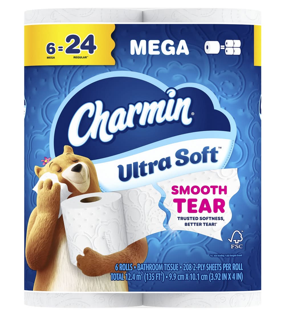 Charmin Ultra Soft Toilet Paper, Mega Rolls