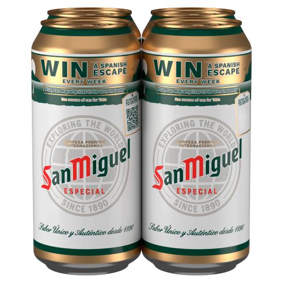 San Miguel Premium Lager Beer (4 pack, 440 ml)