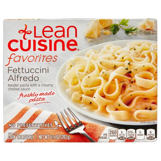 Order Lean Cuisine Favorites Frozen Fettuccini Alfredo Meal 9.5oz food online from Everyday Needs by Gopuff store, Norfolk on bringmethat.com