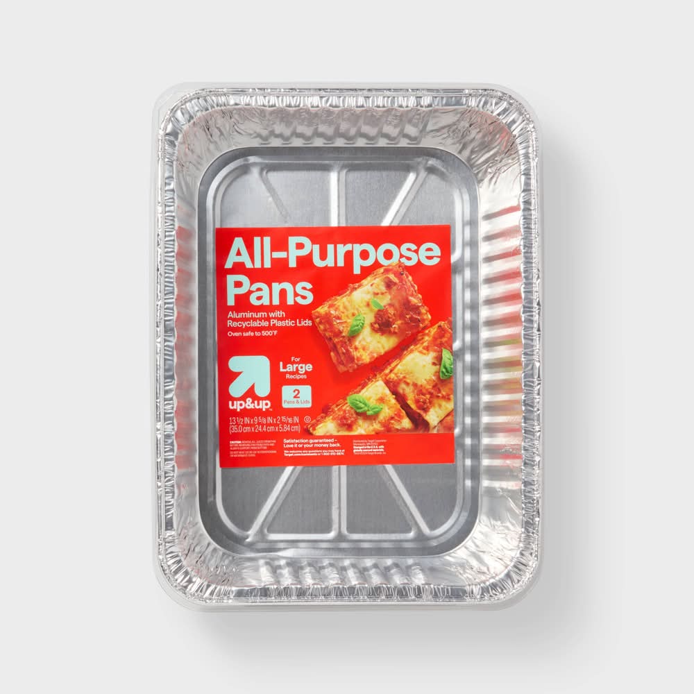up&up All Purpose Aluminum Disposable Bakeware With Lid (2 ct)