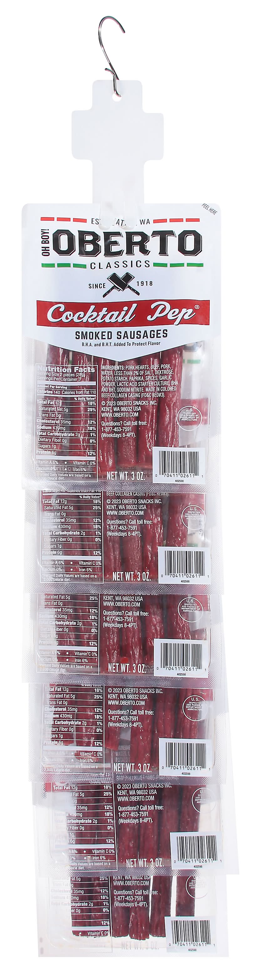 Oh Boy! Oberto Smoked Sausages Sticks (3 oz)
