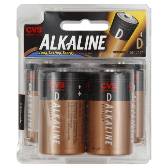 Cvs Alkaline D Batteries (4 ct)