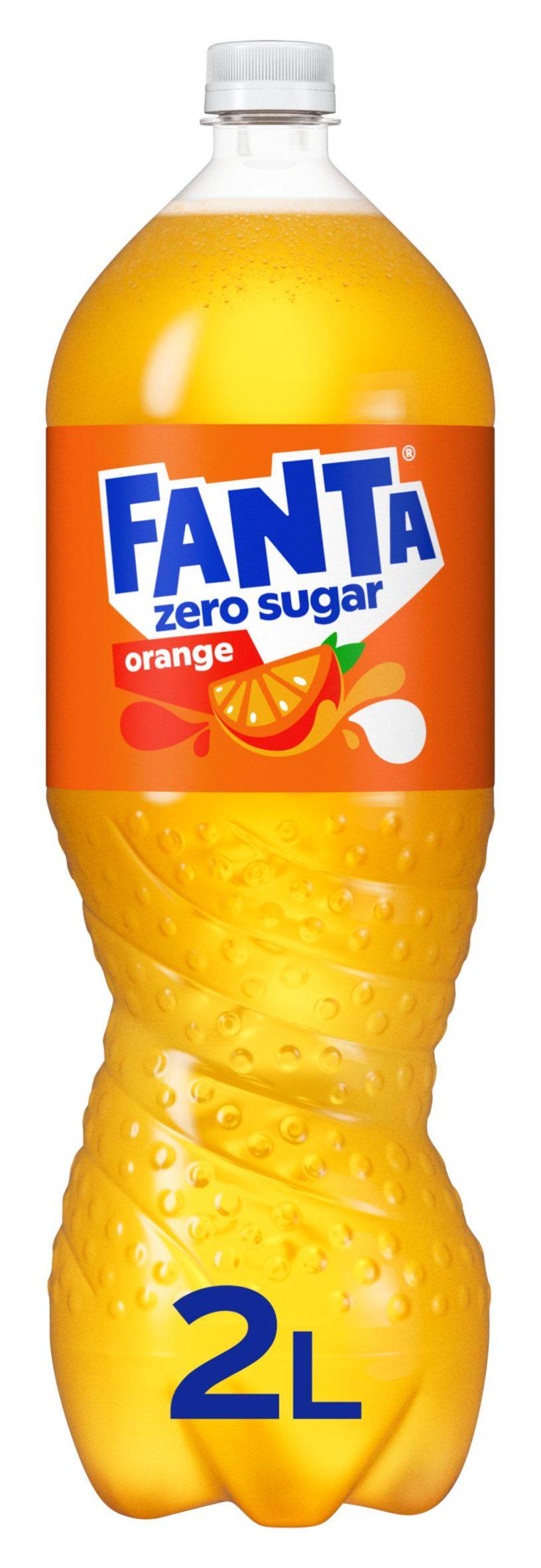 Fanta Orange, Zero Sugar Sparkling Soda (2L)