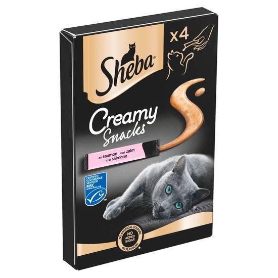 Sheba Creamy Snacks au Saumon 4 Pièces