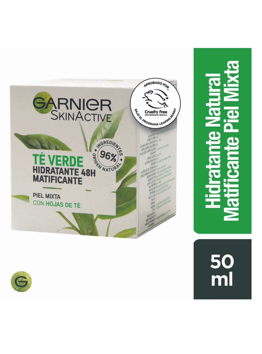 Garnier skin active crema hidratante natural de té verde (50 ml)