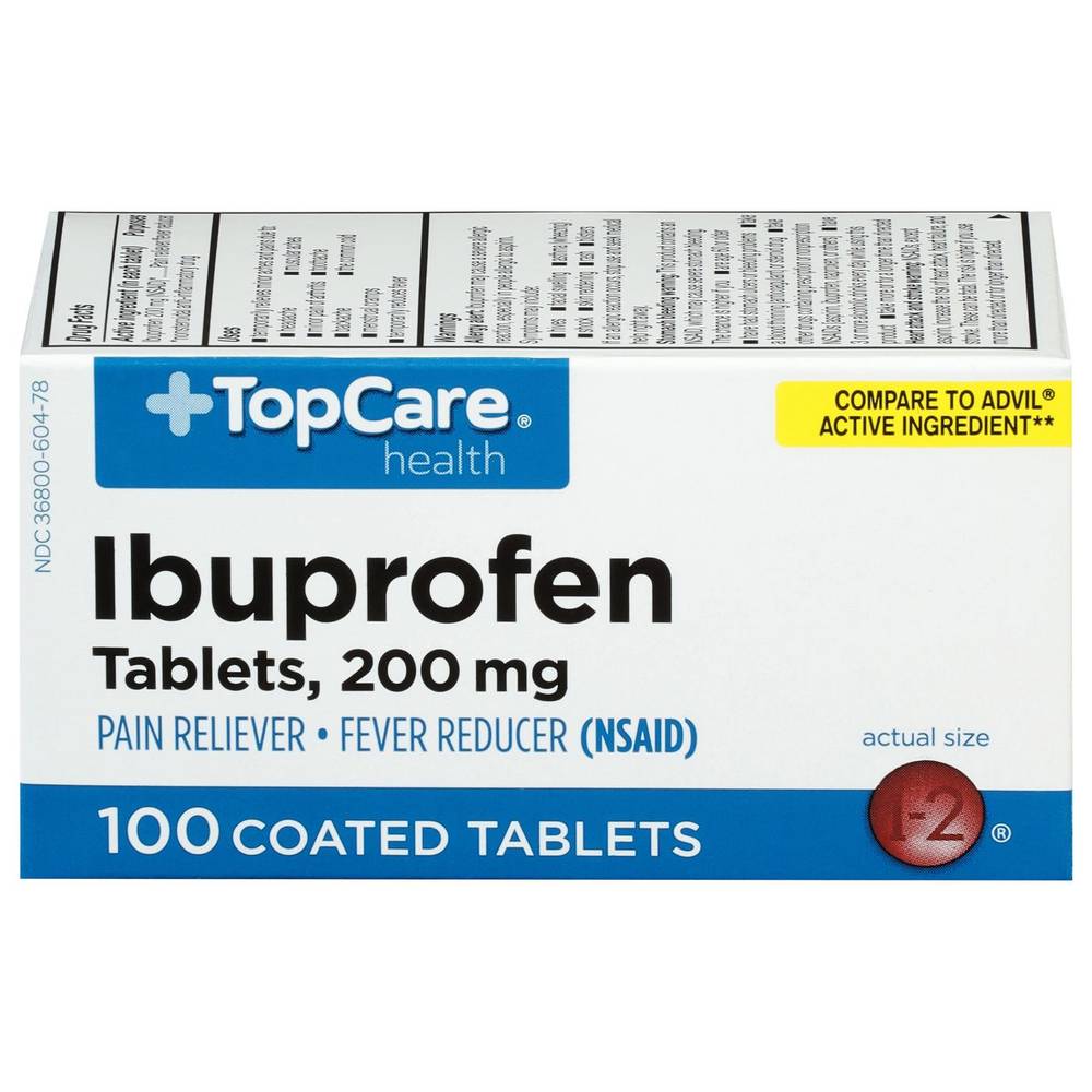 Topcare Ibuprofen 200mg Coated Tablets (100 ct)