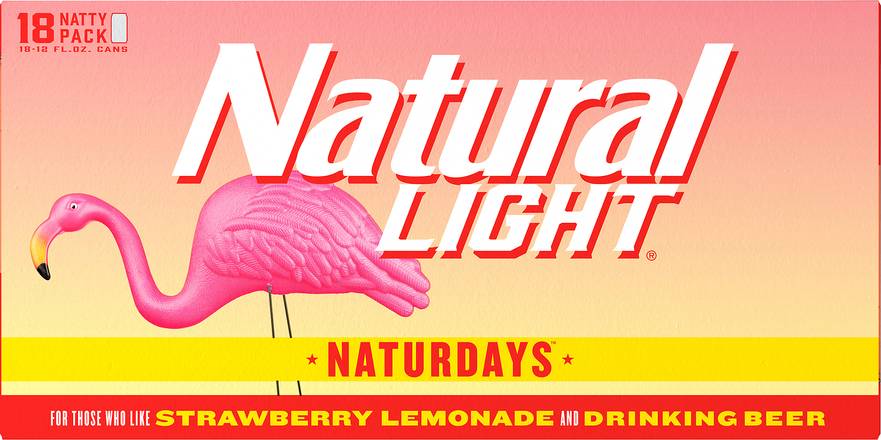 Natural Light Naturdays Strawberry Lemonade Beer (18 pack, 12 fl oz)
