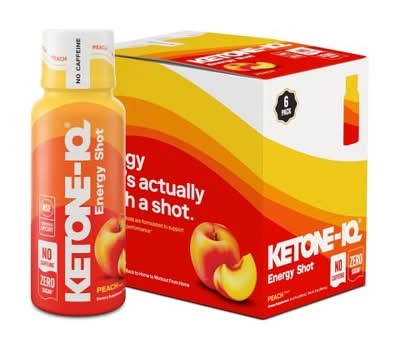 Ketone-IQ Zero Sugar Energy Shot, Peach (12 fl oz, 6 ct)