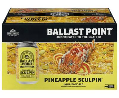 Ballast Point Pineapple Flavor Pale Ale Beer (6 x 12 fl oz)