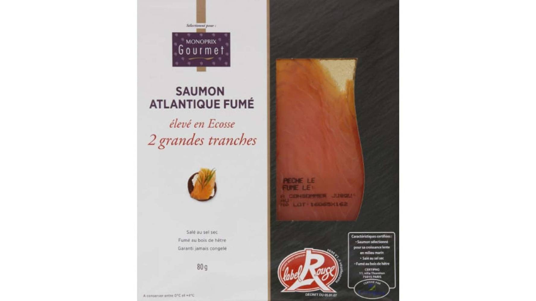 Monoprix Gourmet - Saumon atlantique fumé label rouge