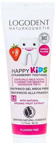 Pasta de dentes crianças (0-6 anos). SEM FLÚOR - Sabor a MORANGO