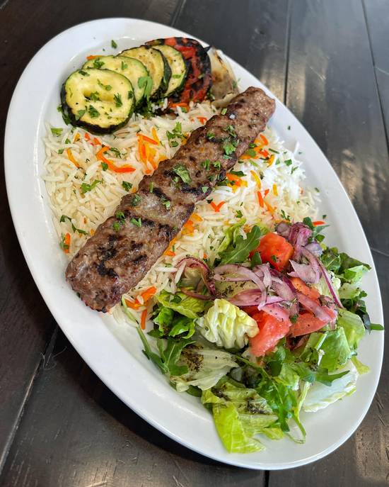 Ground Sirloin Kabob Plate (2 Skewer)