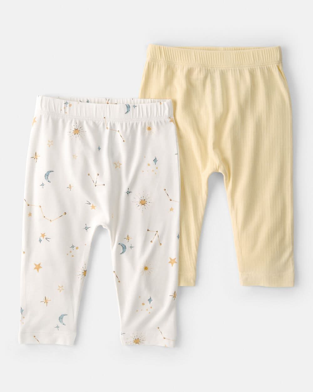 Baby 2-Pack Constellation PurelySoft Pants - Yellow/Cream - Cream/Yellow - 12M