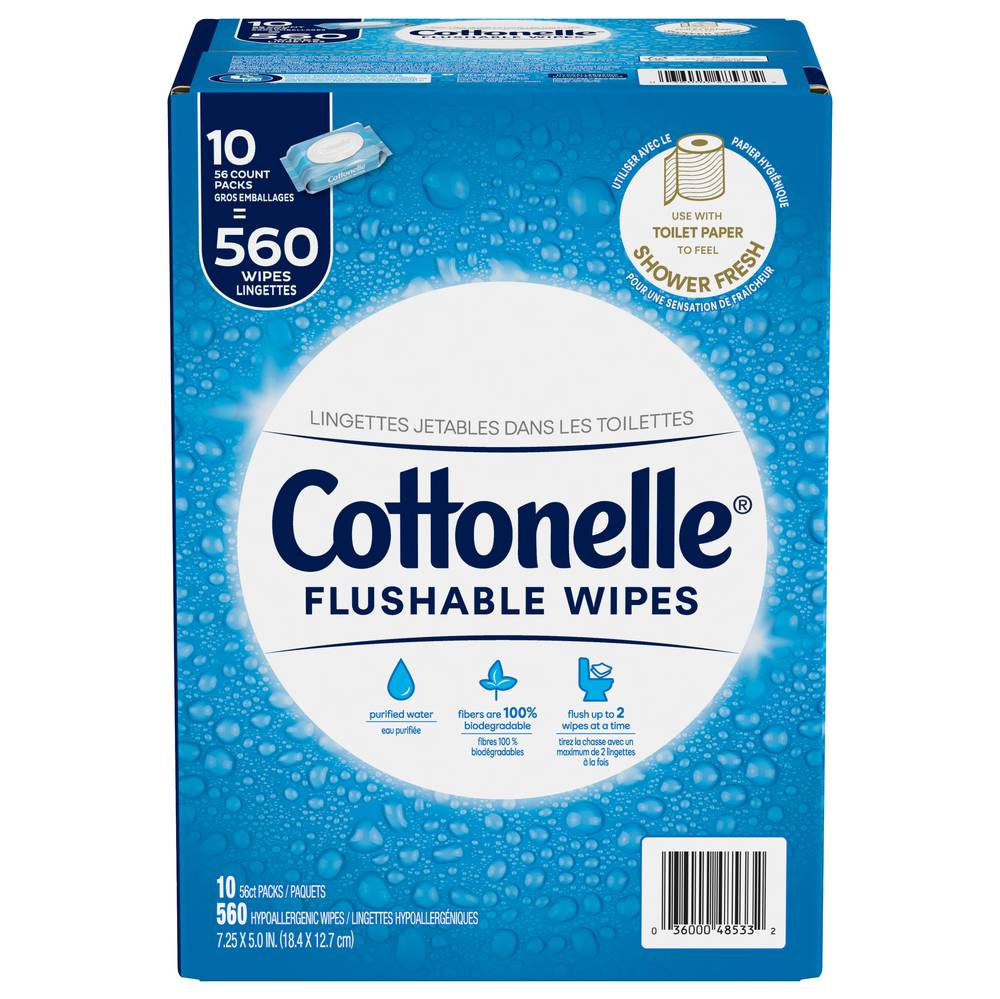 Cottonelle Flushable Wipes (560 ct)