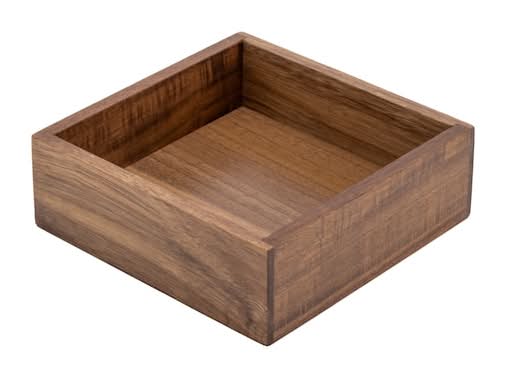Seville Classics 6" X 6" X 2" Acacia Wood Drawer Organizer