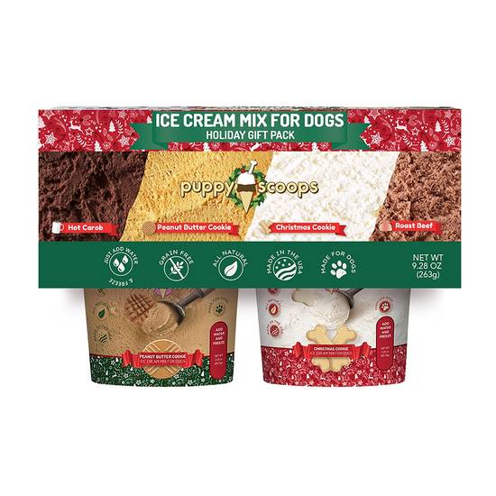 Puppy Scoop Ice-cream Dog Treat Gift Pack - Assorted (Size: 4 Count)