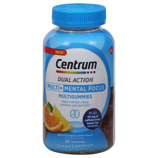 Centrum Multi + Mental Focus Dual Action Multigummies (orange-lemon )