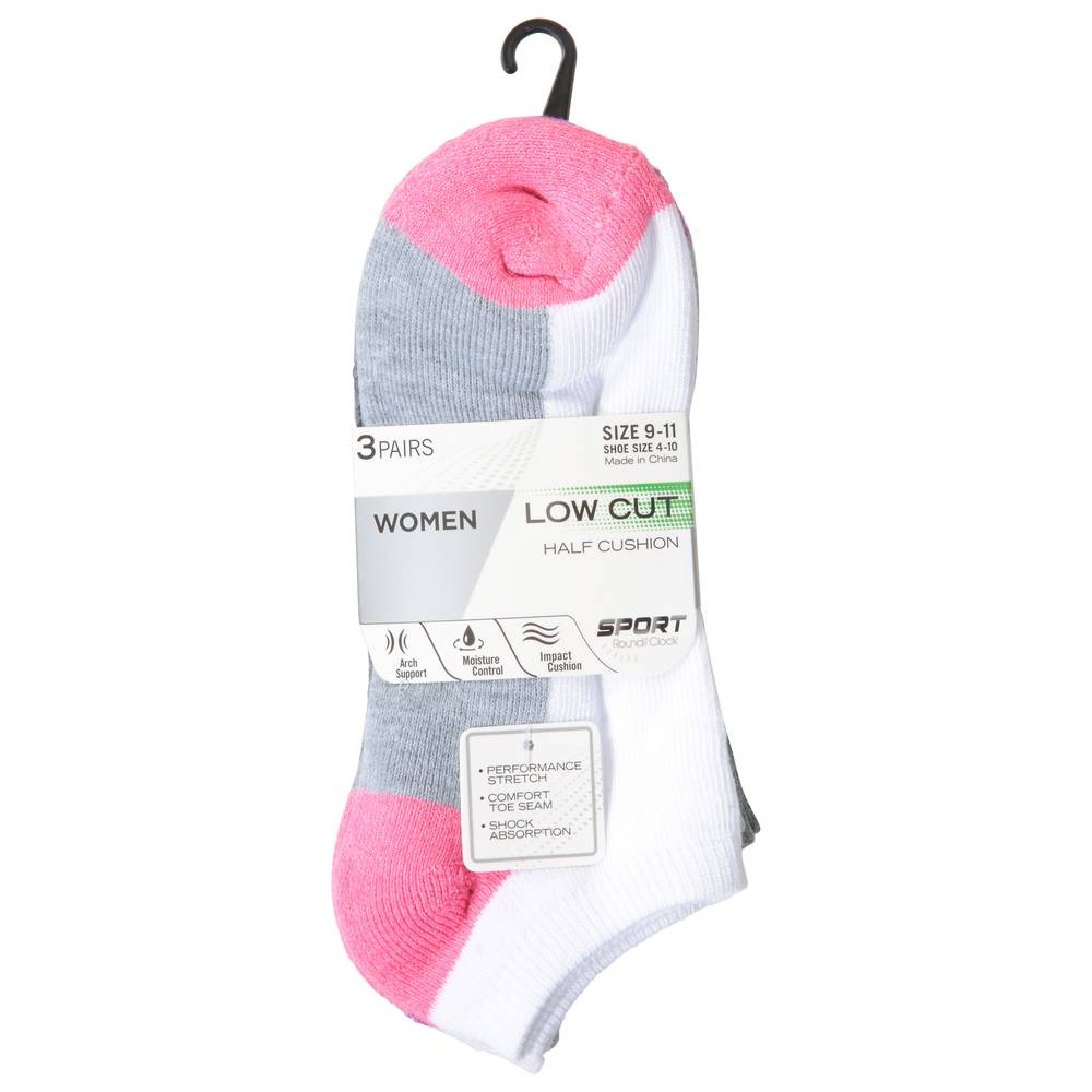 Round the Clock Low Cut Half Cushion Socks (9-11)