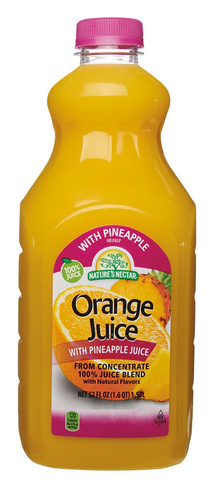 Nature's Nectar Orange Juice With Pineapple (52 fl oz)