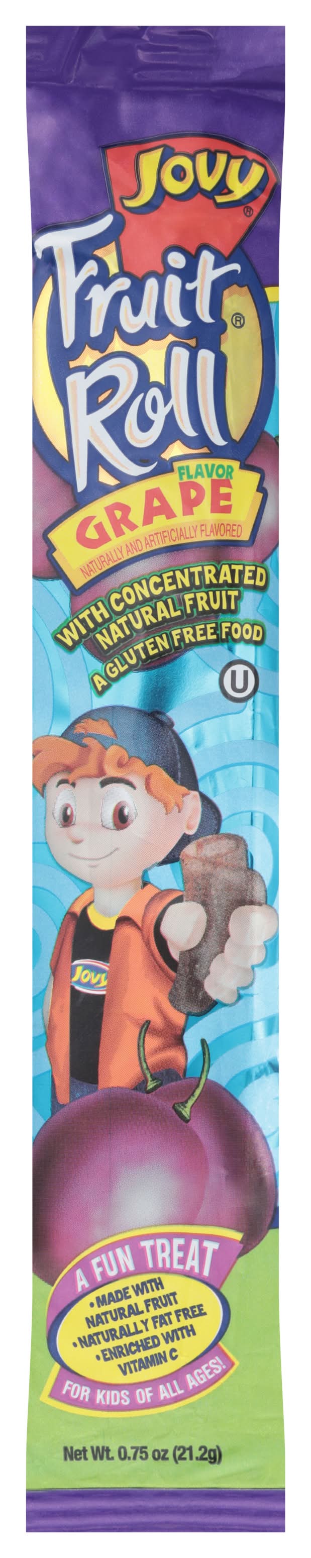 Jovy Fruit Roll Grape Candy (0.7 oz)