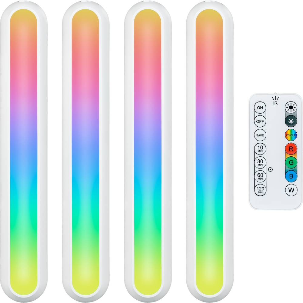 Utilitech 4 -Pack 10-in Rechargeable Battery LED Under Cabinet Light Bar with Remote | 82887-T1
