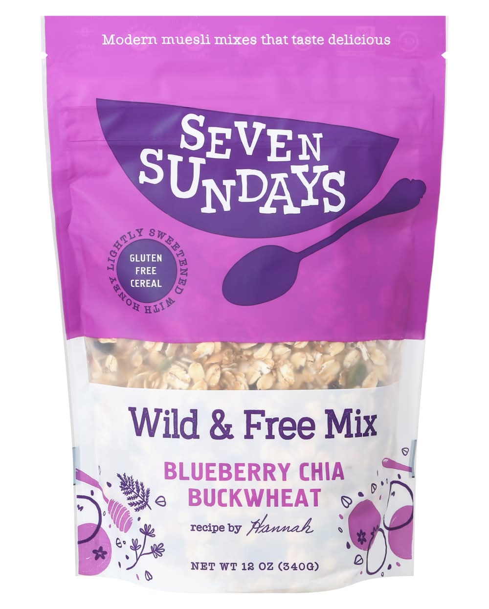 Seven Sundays Buckwheat Muesli, Blueberry Chia (12 oz)